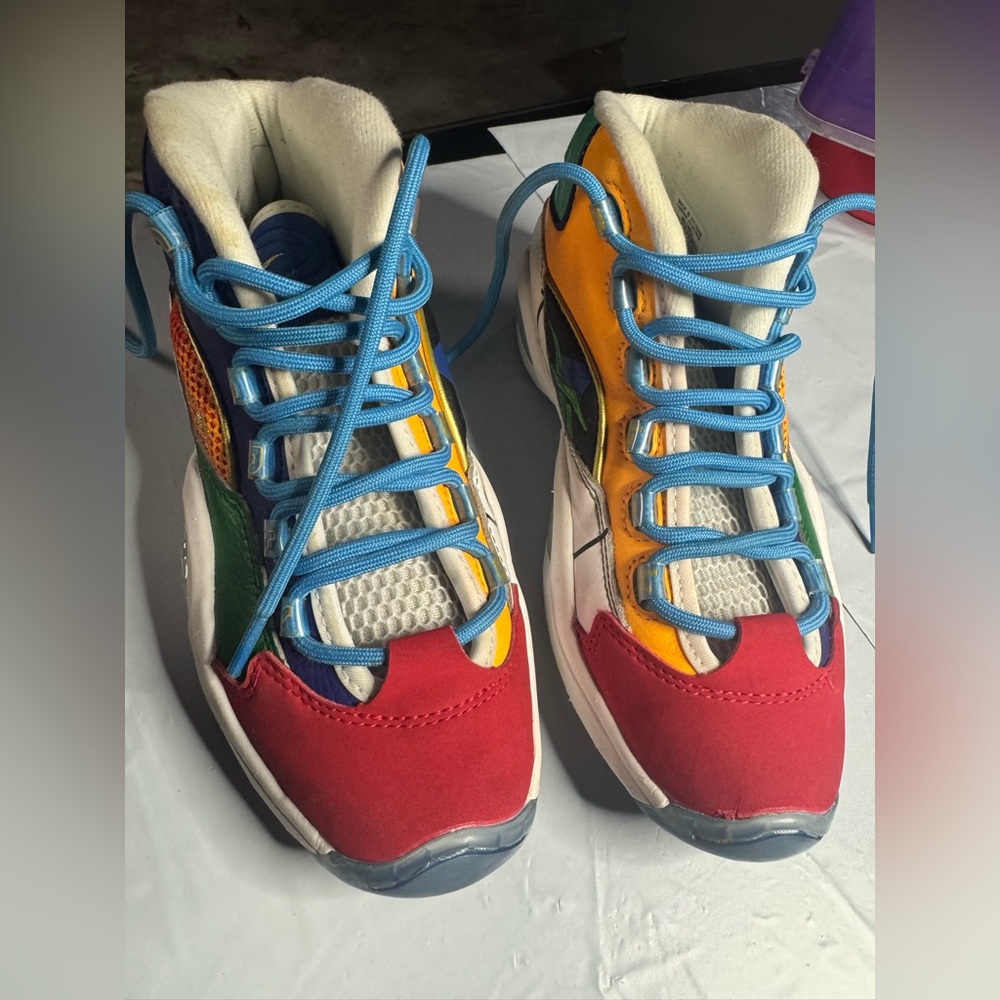 Reebok Kids Multi-Color Sneakers - Red, Yellow & Blue